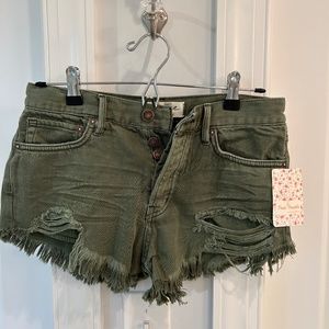 We The Free Sage Green Shorts
